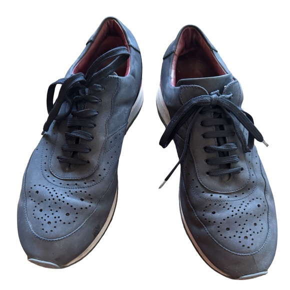 Men's MORESCHI Brand Dark Grey Oxfords Made in Italy. Fits US Size 10.5 to 11